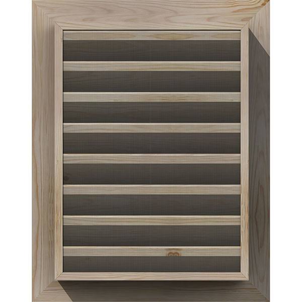 28-in W x 34-in H Vertical Gable Vent Unfinished Smooth Pine P367