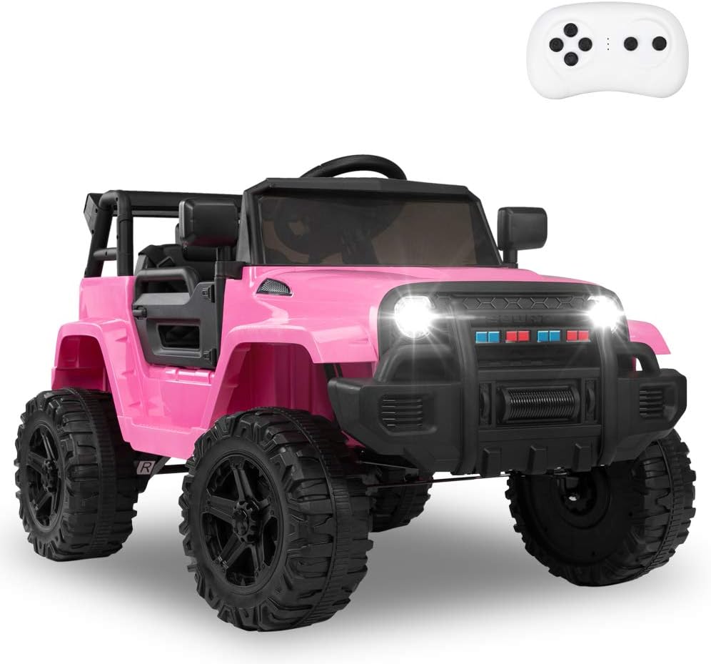 Pink 12V Battery Powered Ride on Truck with Remote Control R23727