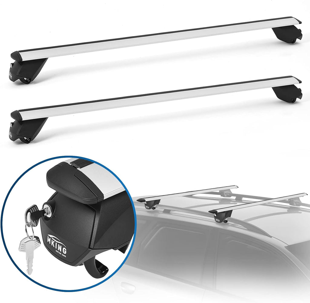 Roof Rack Cross Bars, 47 Universal Adjustable Aluminum Crossbars with Anti-Theft Lock H147217