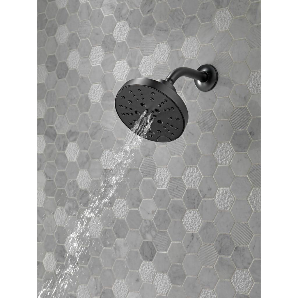 Matte Black 5-Setting Raincan Shower Head Z98273