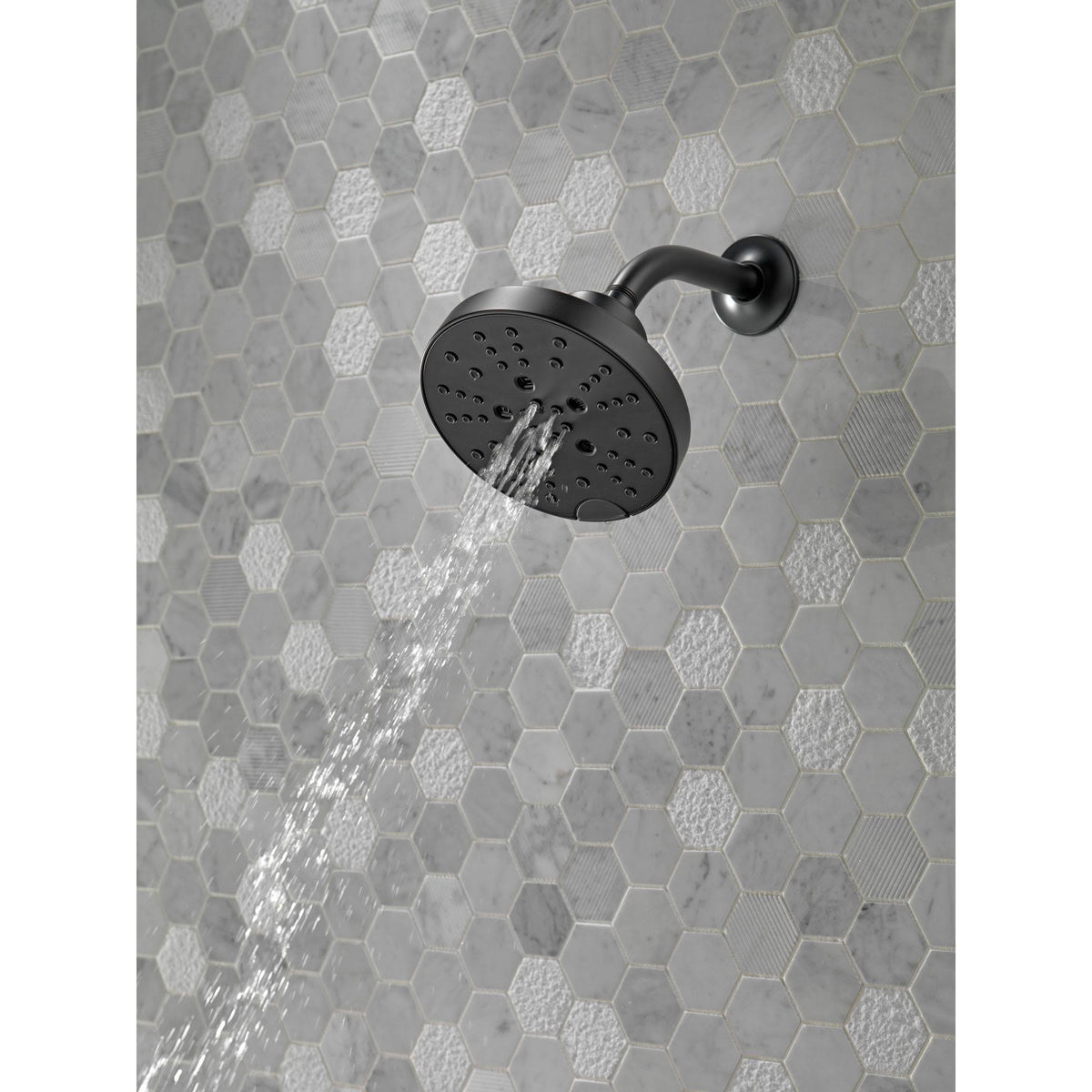 Matte Black 5-Setting Raincan Shower Head Z98273