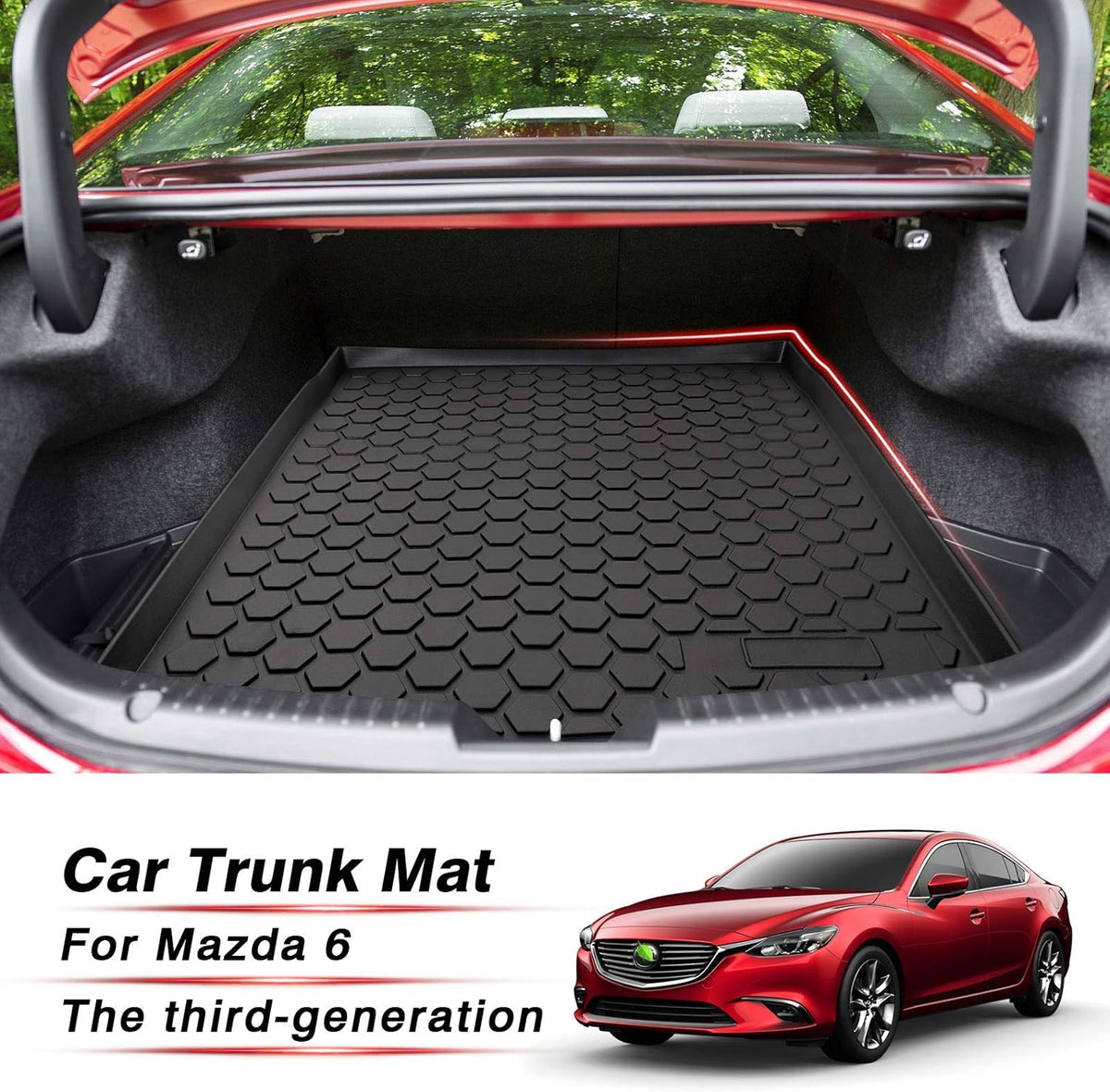 Black Non-Slip TPO Car Cargo Mat A852126