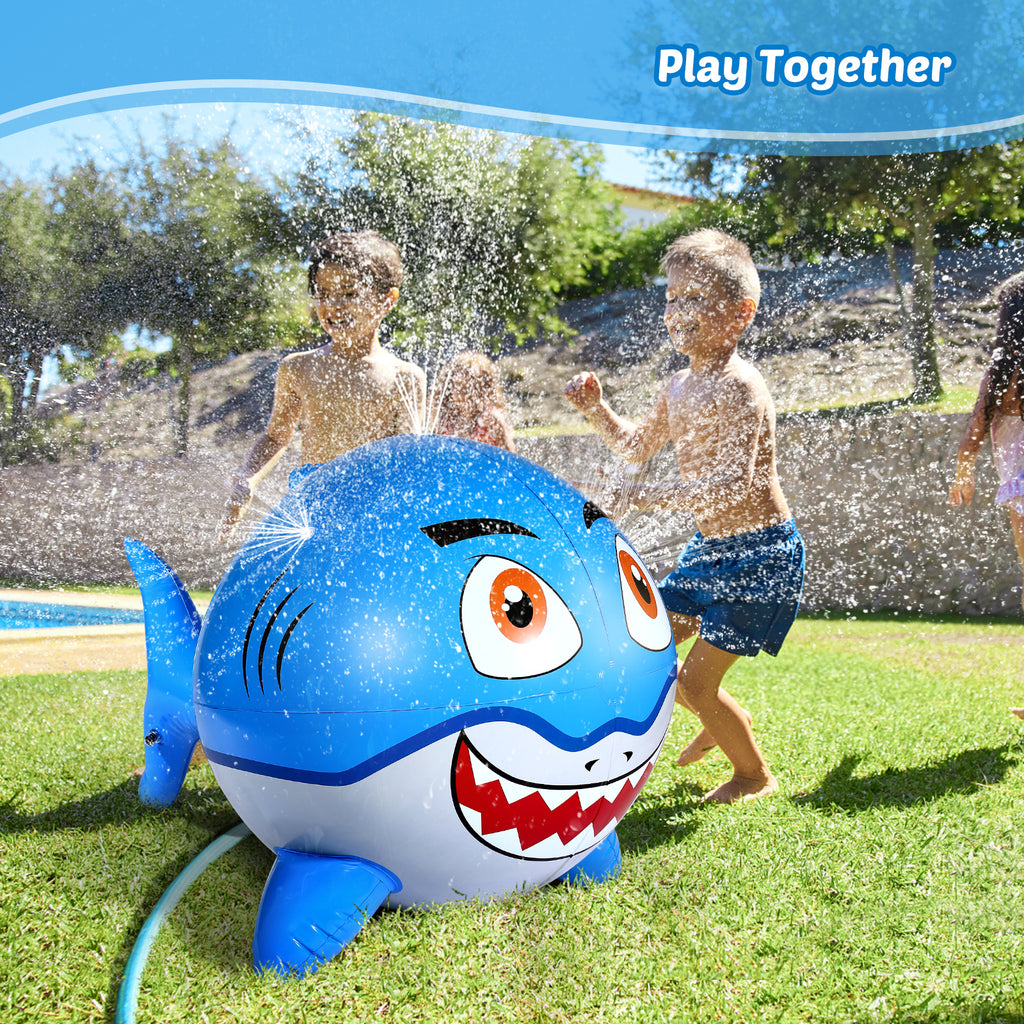 Inflatable Shark Sprinkler Water Ball 80x120cm L9817