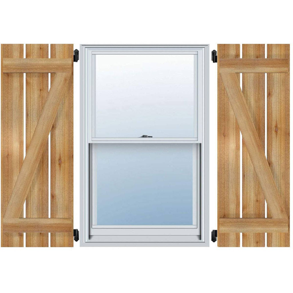 Rough Board-n-Batten Shutters with Z-Bar Q82062