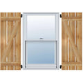Rough Board-n-Batten Shutters with Z-Bar Q82062