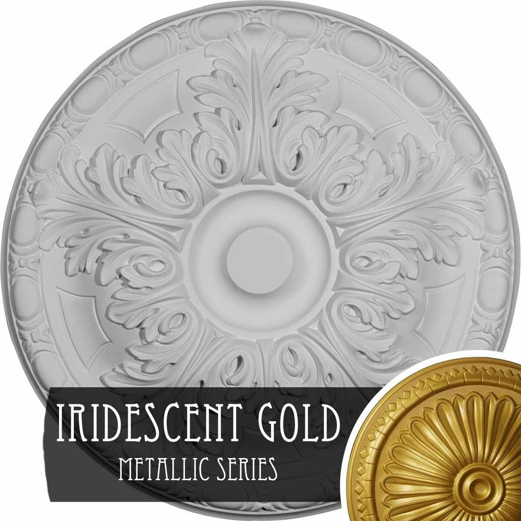 15 3/4x22OD x 5/8x22P Hand-Painted Iridescent Ceiling Medallion H63569