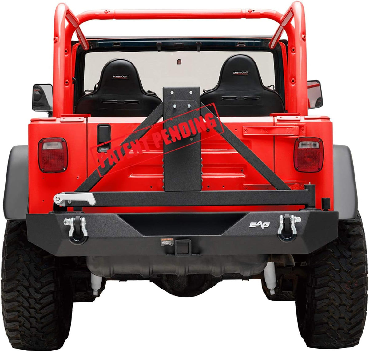 Steel Rear Bumper with Assembled Tire Carrier Black Textured K6521