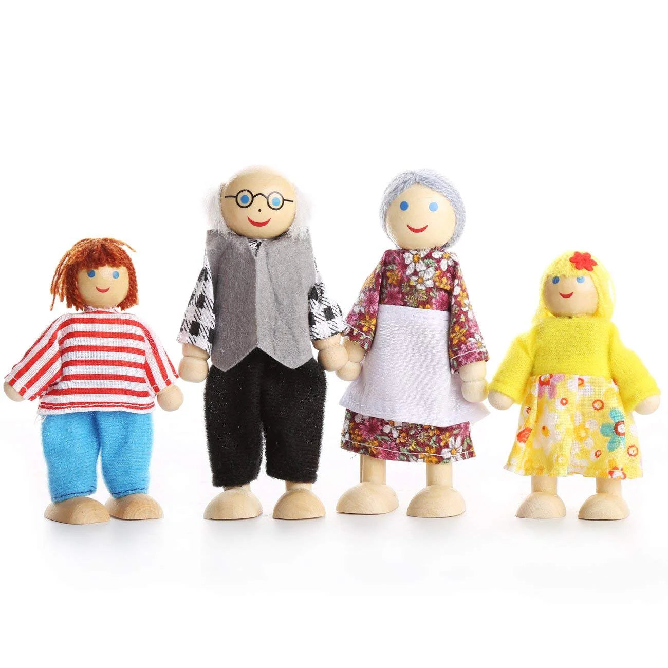 Wooden Dolls Playset Set of 7-Piece T38479