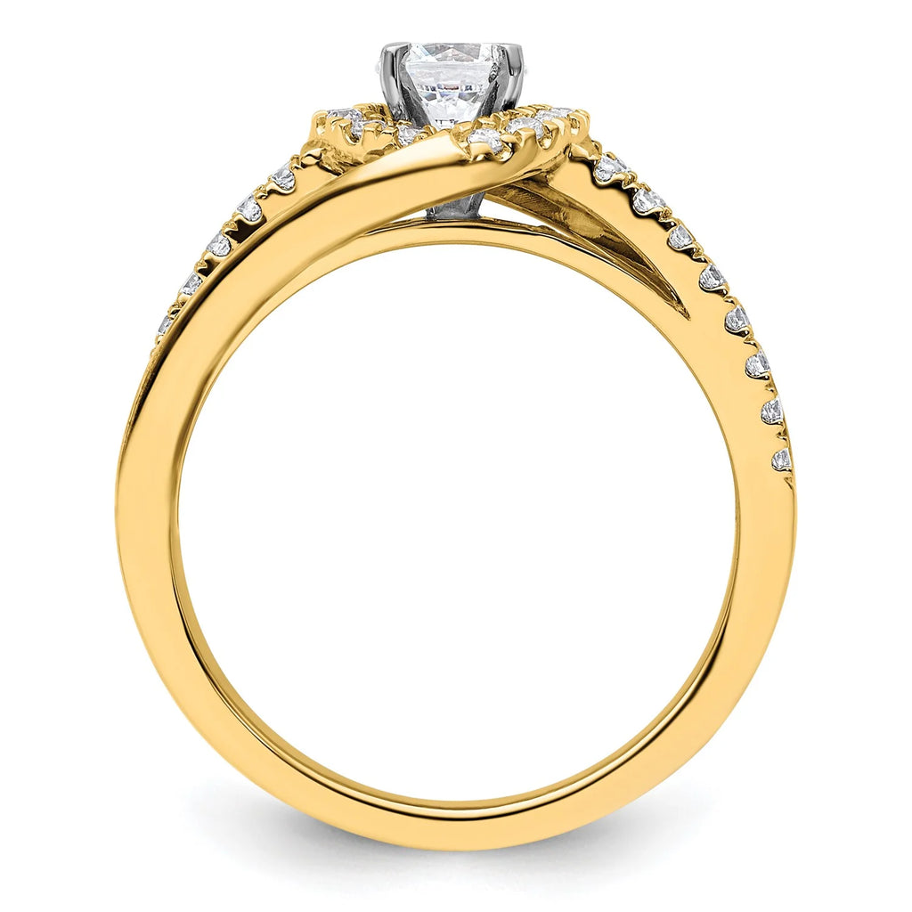 14k Yellow Gold Solitaire Lab Grown Diamond Engagement Ring O14214