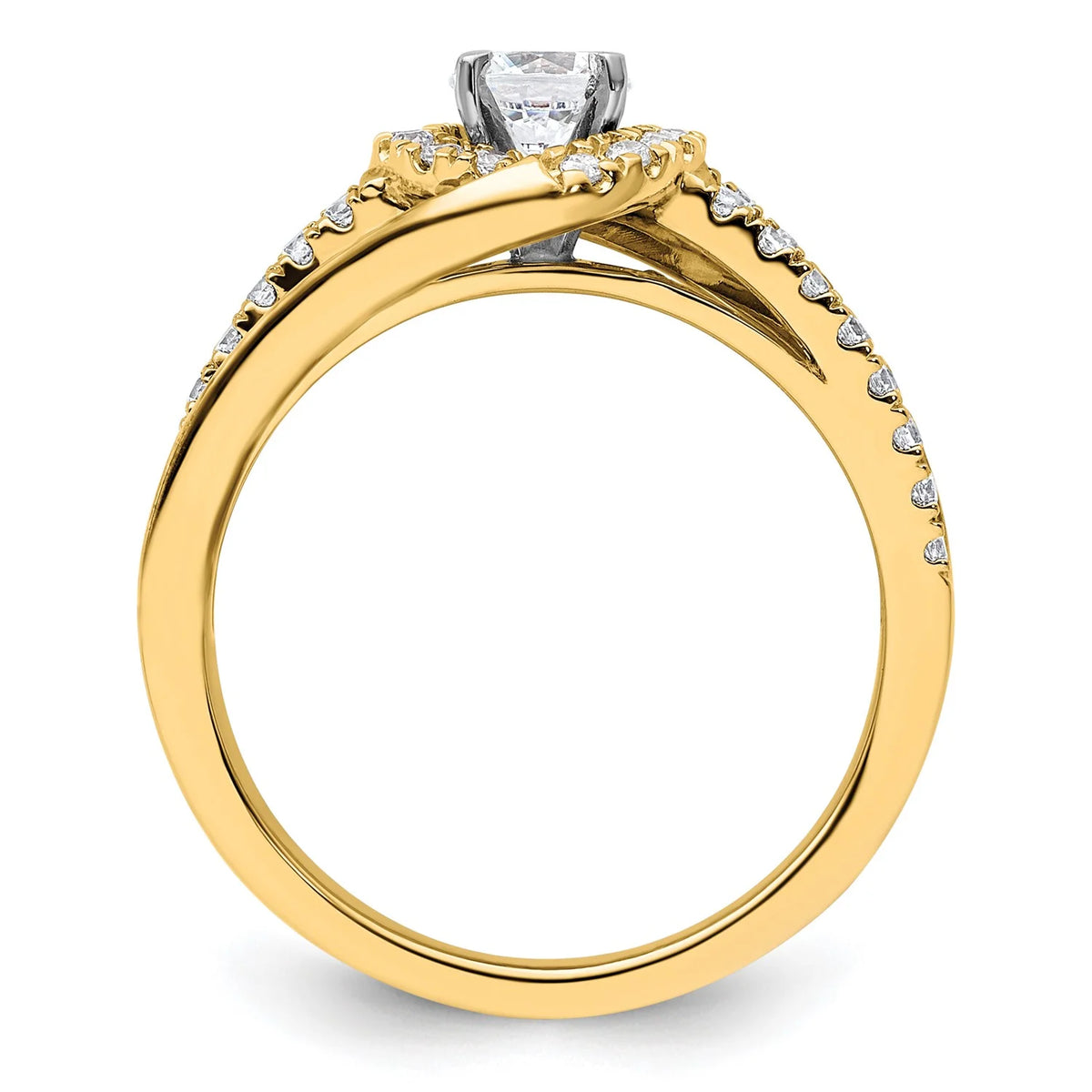 14k Yellow Gold Solitaire Lab Grown Diamond Engagement Ring O14214