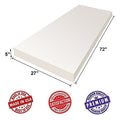 High Density Upholstery Foam Cushion Sheet 5"x27"x72" W6445