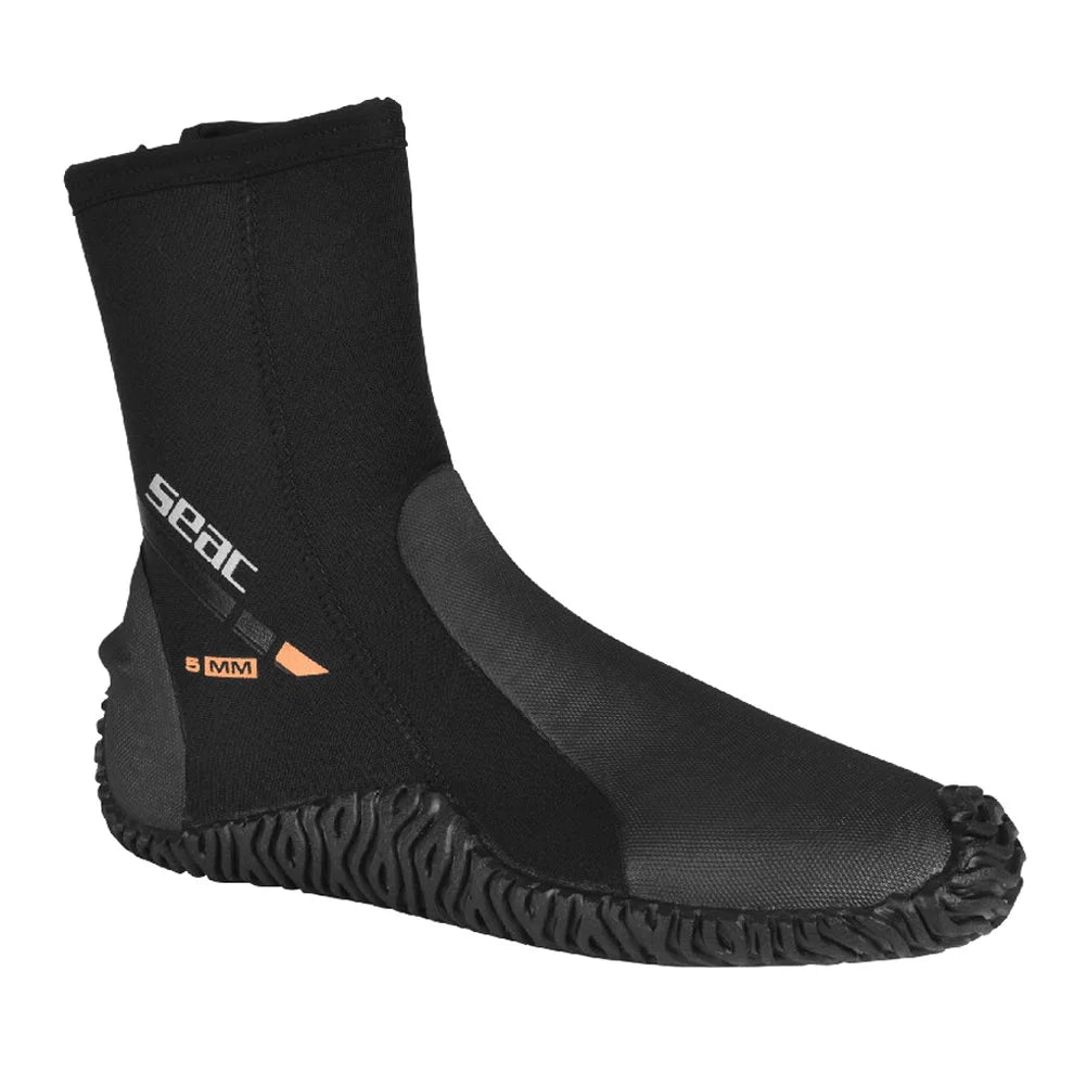 Black 5 Mm Scuba Boots with Zip U746