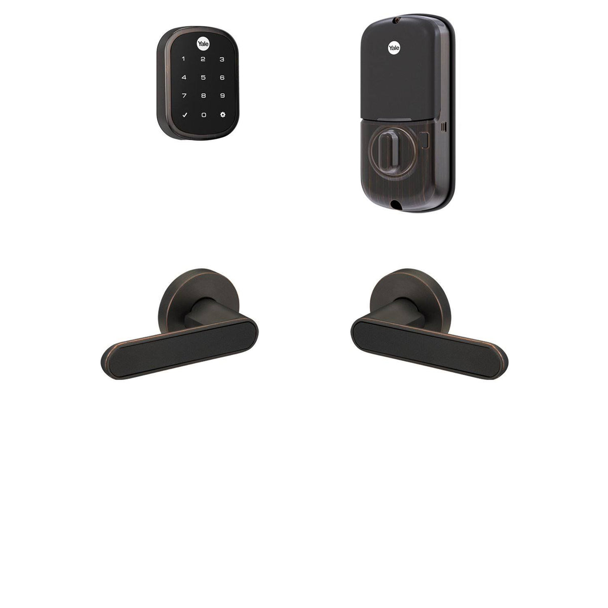 Oil Rubbed Bronze Smart Front Door Bundle M751
