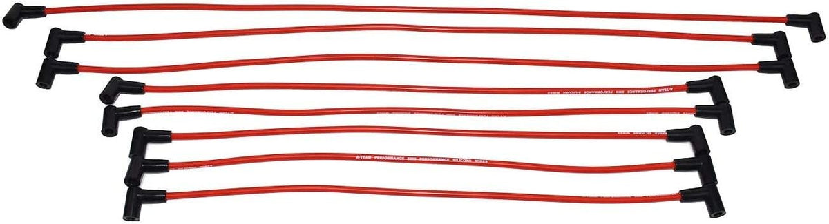 Red Cap Distributor with 8.0mm Spark Plug Wires and Coil Wire V41030