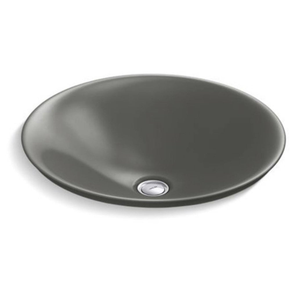 Round Wading Pool Bathroom Sink Thunder Grey R36716