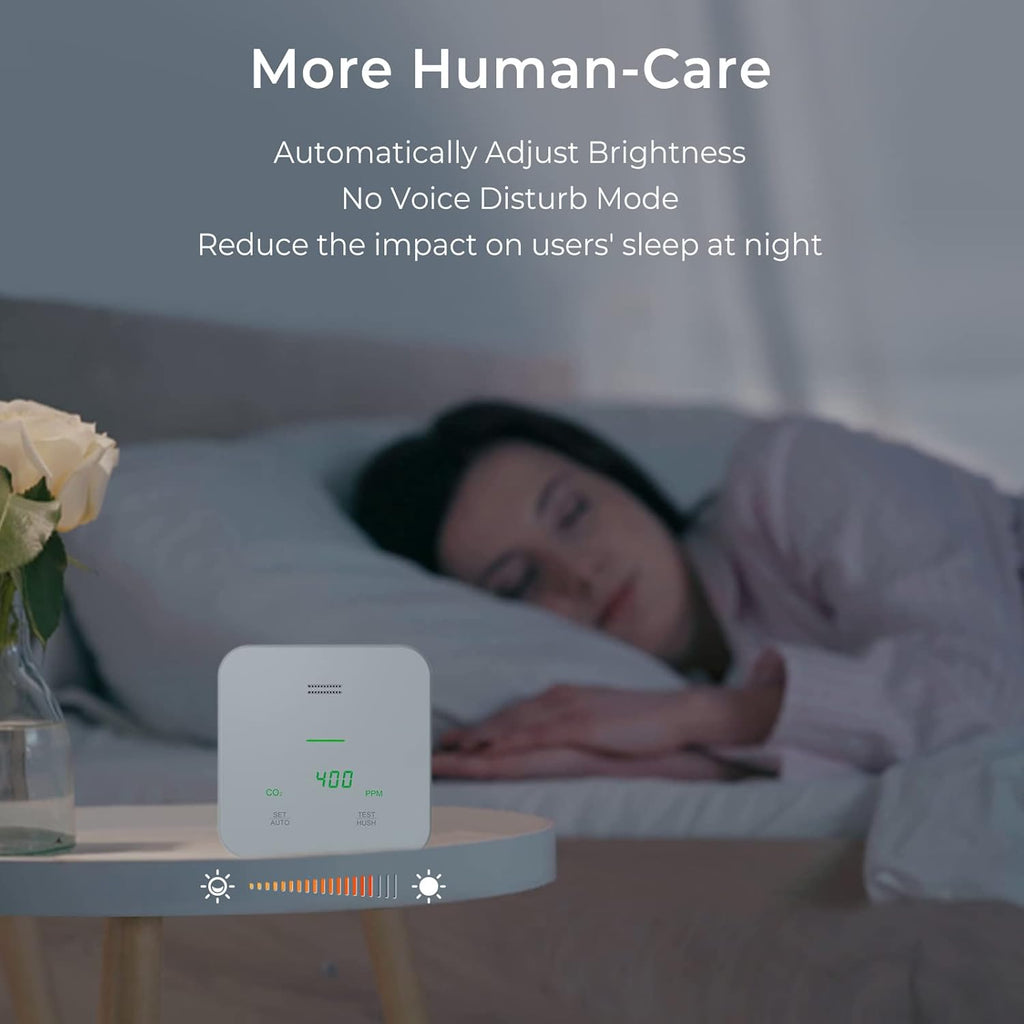 3-in-1 CO2 Detector Monitor with Alarm T92260