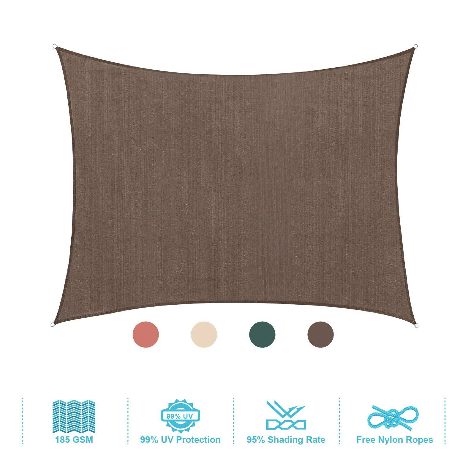 Wheat Rectangle Sun Shade Sail Patio Canopy N2076