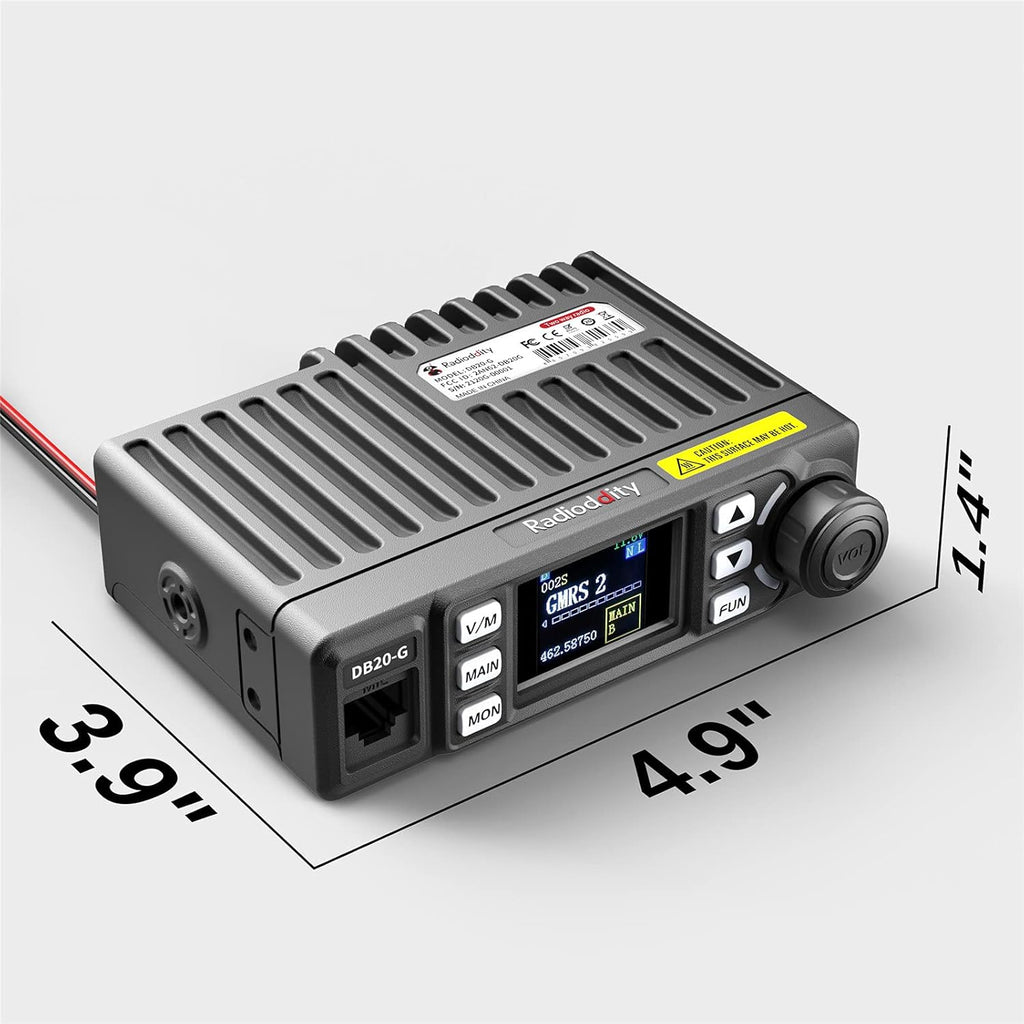 Mobile Radio, 20W Two Way Radio with Cigarette Lighter Plug, 500 Channels U69815