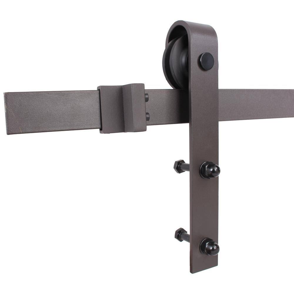 Charcoal Black Double Barn Door with Hardware Kit Z502085