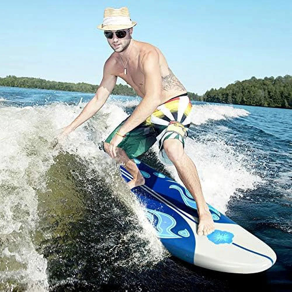 Non-Slip Surfing Board With Removable Fins & Leash O49678