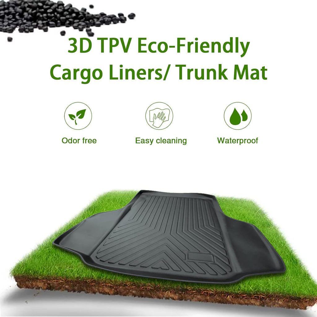 Black TPV Rear Trunk Cargo Mat Y197