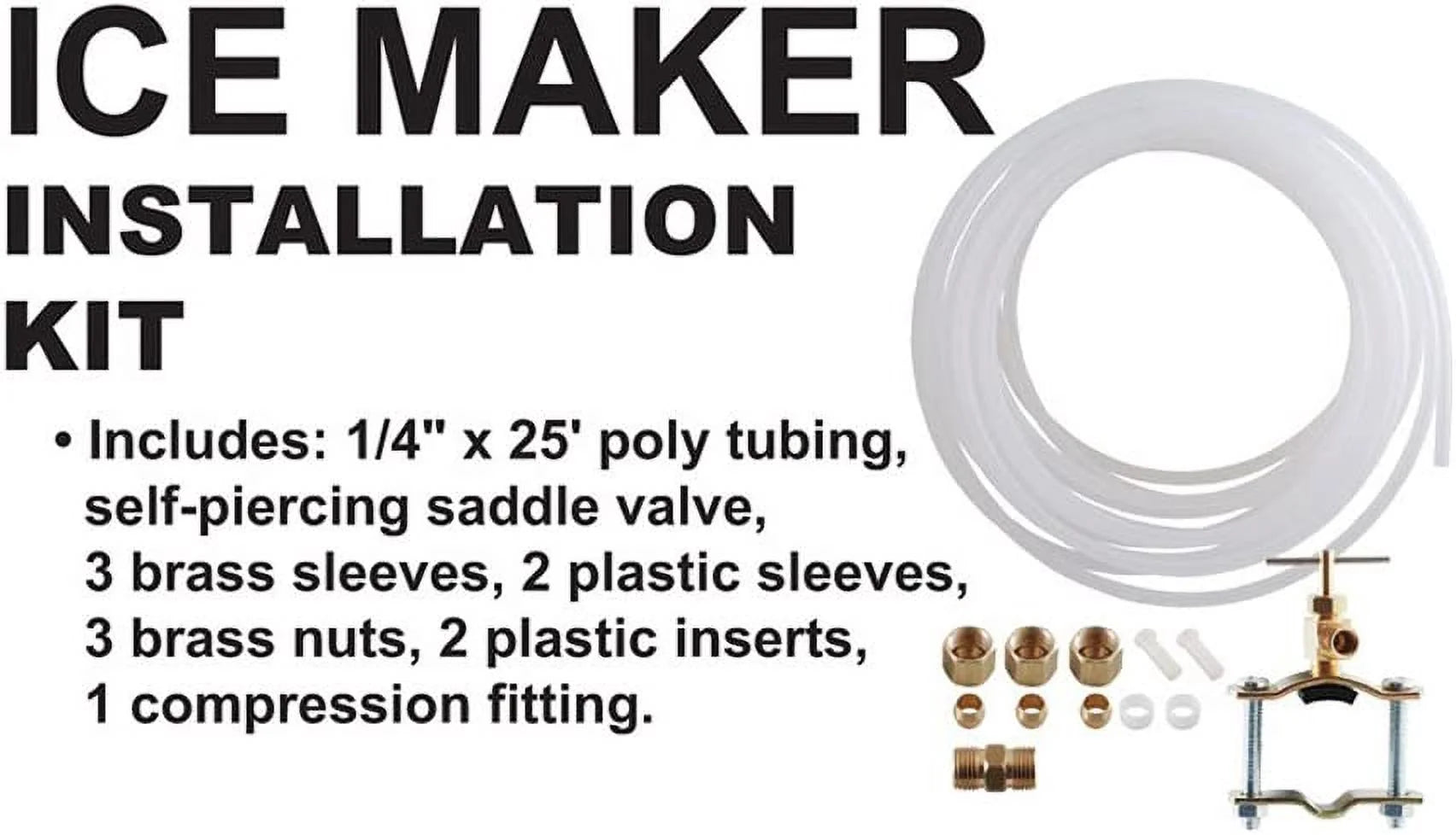 Ice Maker and Humidifier Installation Kit with Poly Tubing U61221