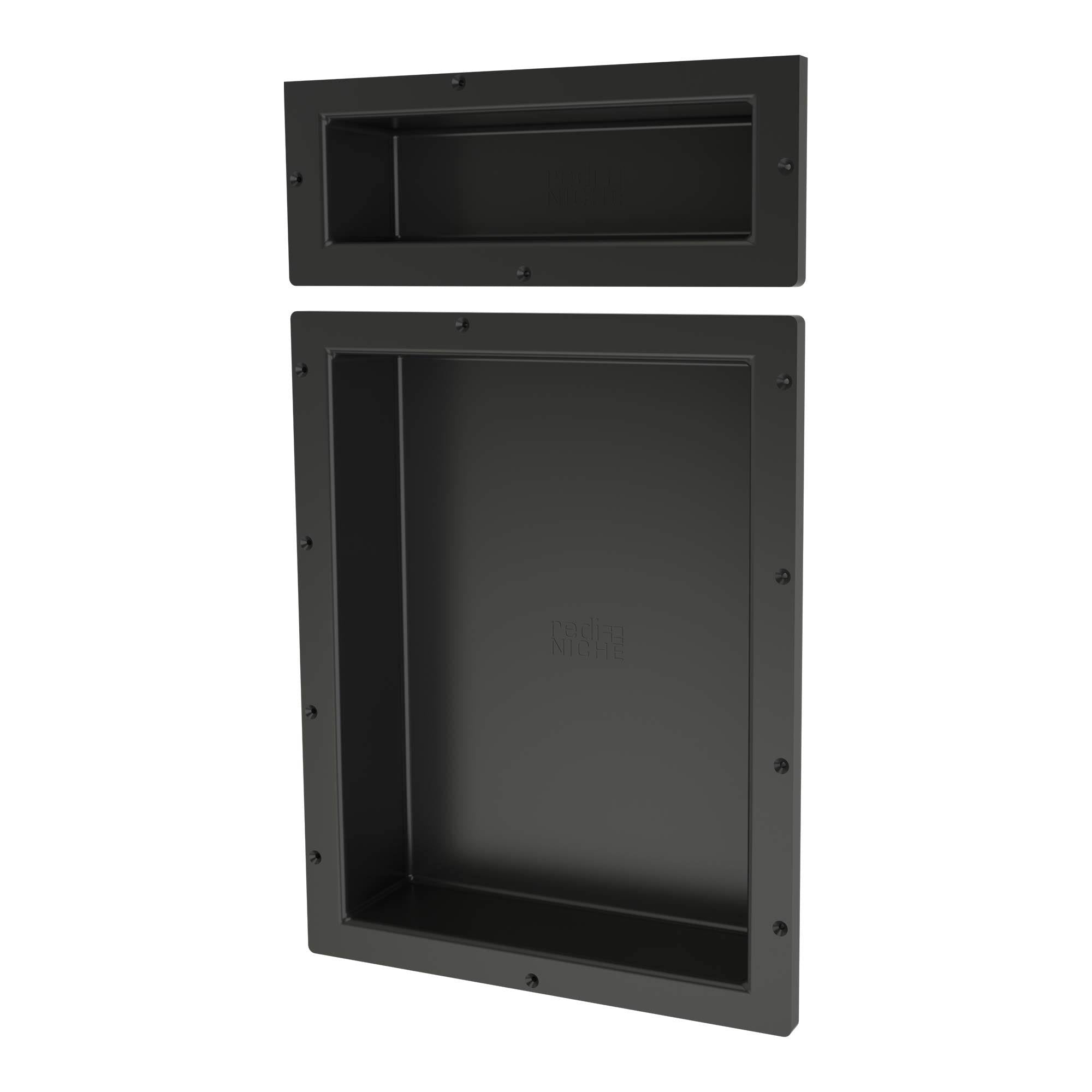 Black Double Recessed Shelf R4076