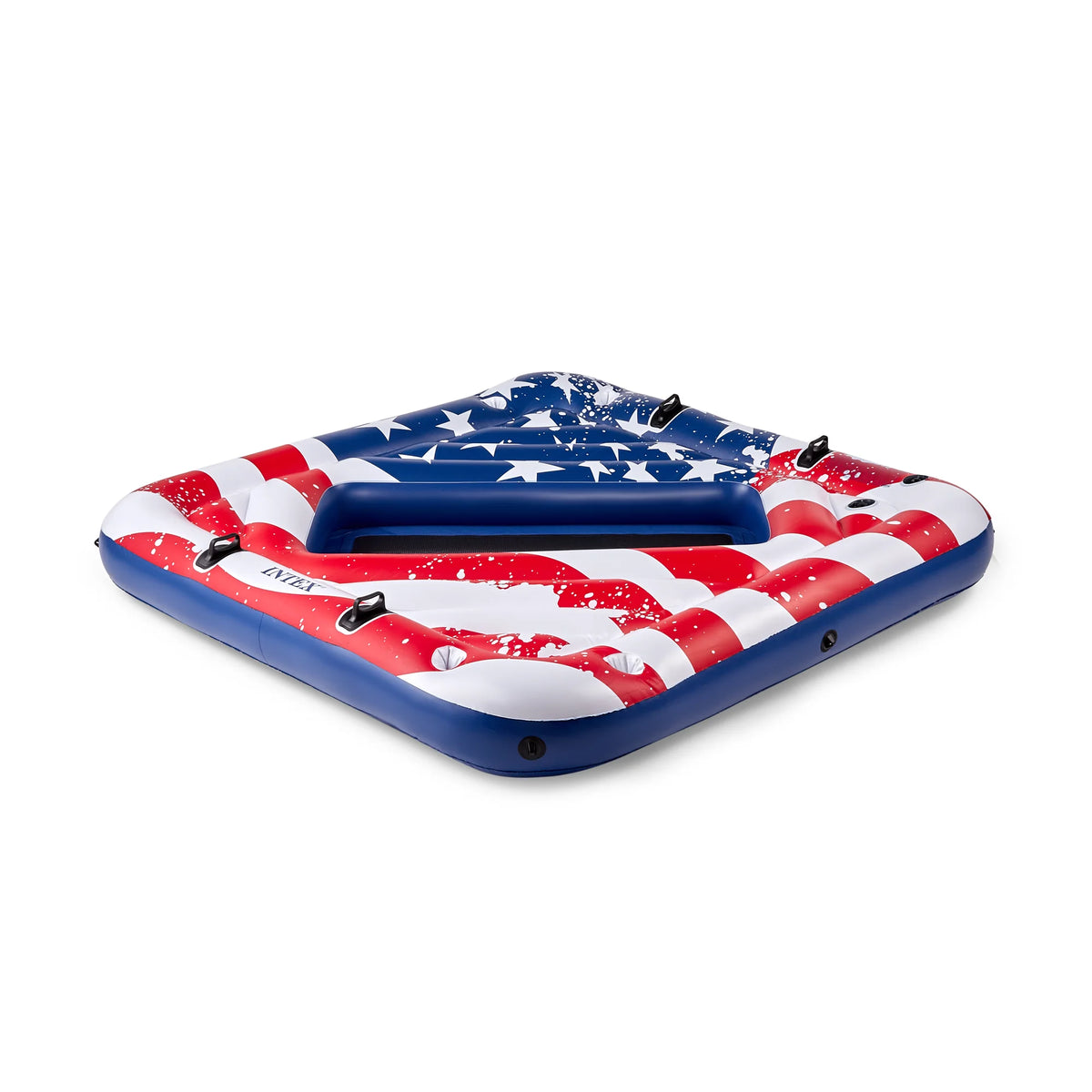 American Flag 2 Person Pool Tube with Cooler M550