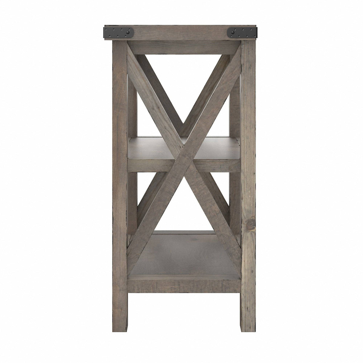 36W Narrow Console Table with Shelves in Lakewood White L8401