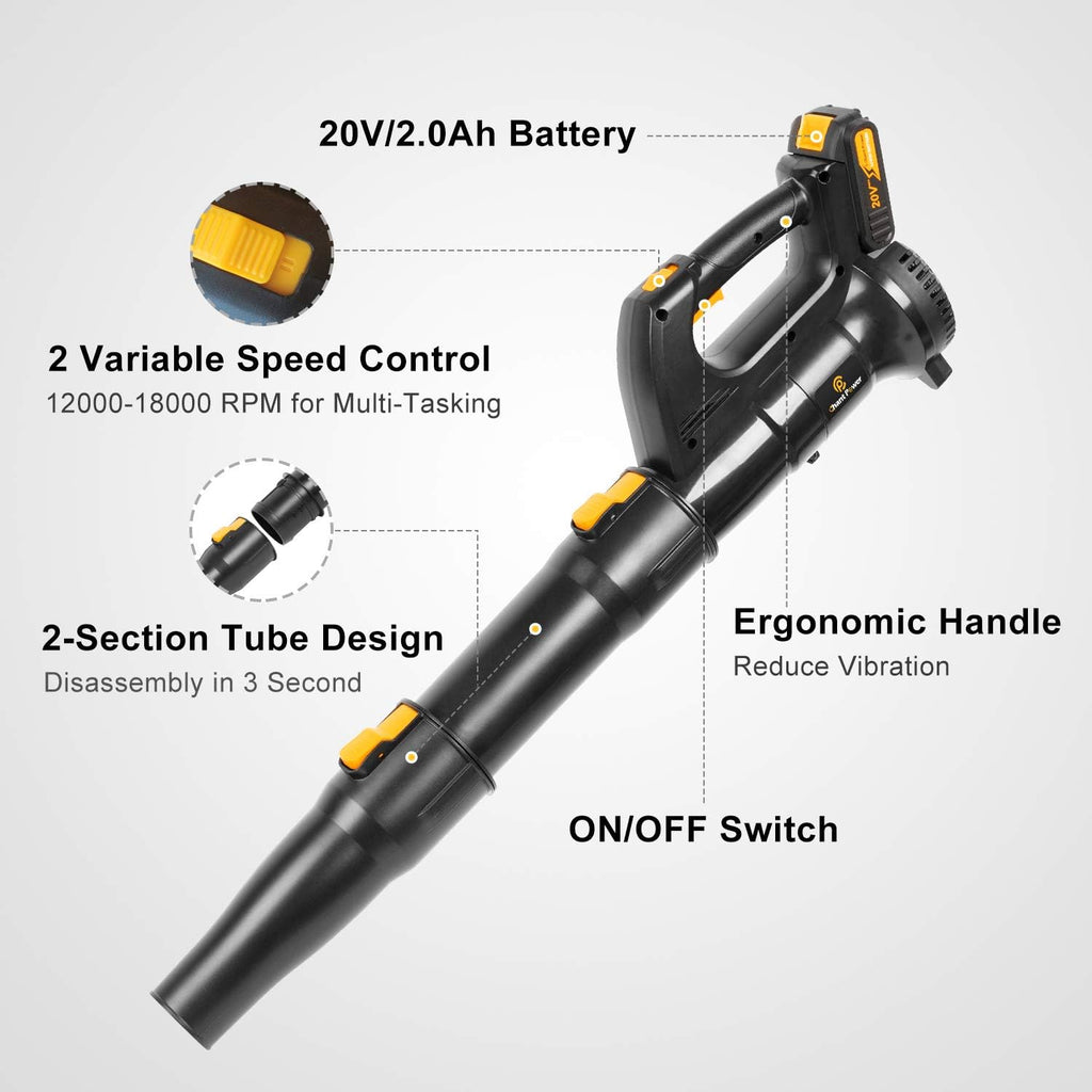 20V Cordless Leaf Blower with 2 Batteries and Charger X74744