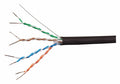 1000ft 24AWG Cat5e 350MHz STP Solid Riser-Rated Bulk Pure Bare Copper Ethernet Cable Blue E58069