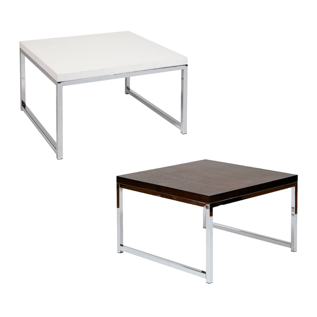 28x22 Accent/Corner Table - Espresso / Chrome M4052