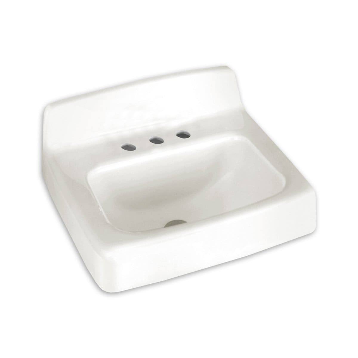 White Wall-Mount Bathroom Sink D492