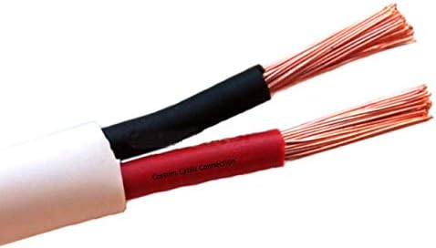 14 AWG 2 Conductor Stranded Plenum Unshielded Speaker Cable White 1000 Foot Spool G620