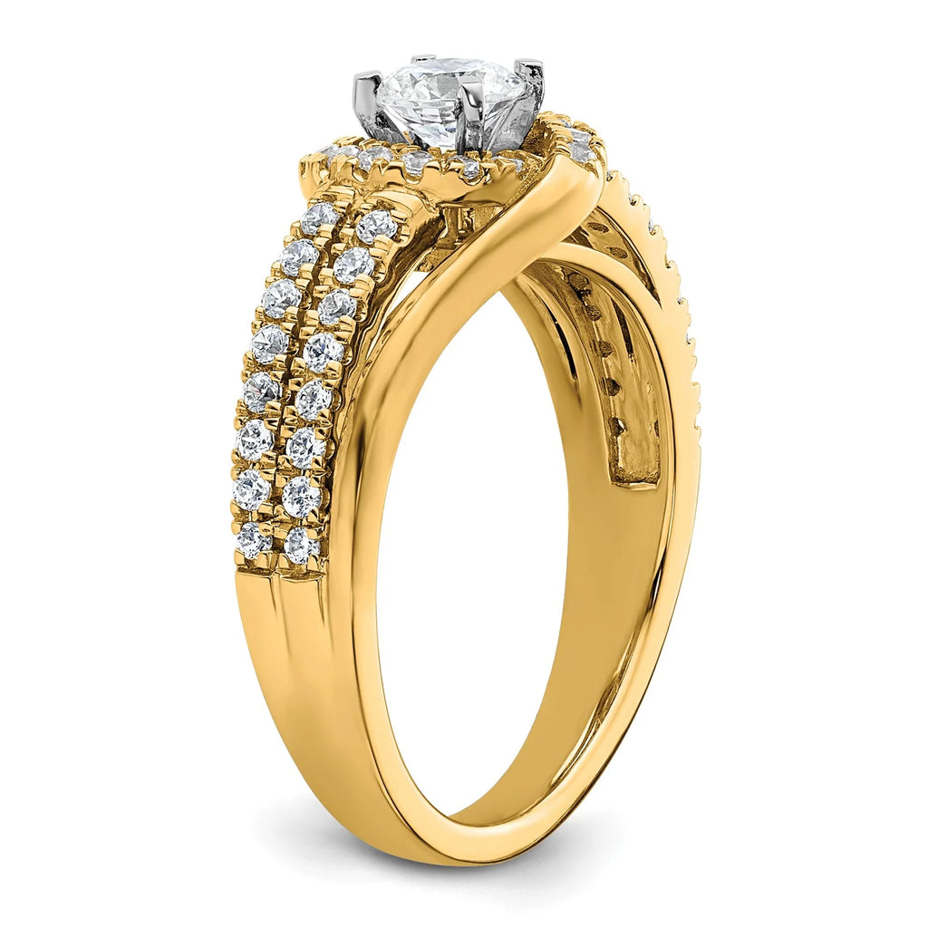 14k Yellow Gold Solitaire Lab Grown Diamond Engagement Ring O14214