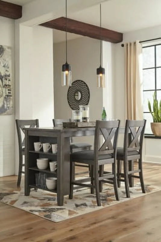 Rustic Counter Height Upholstered Barstool T13255