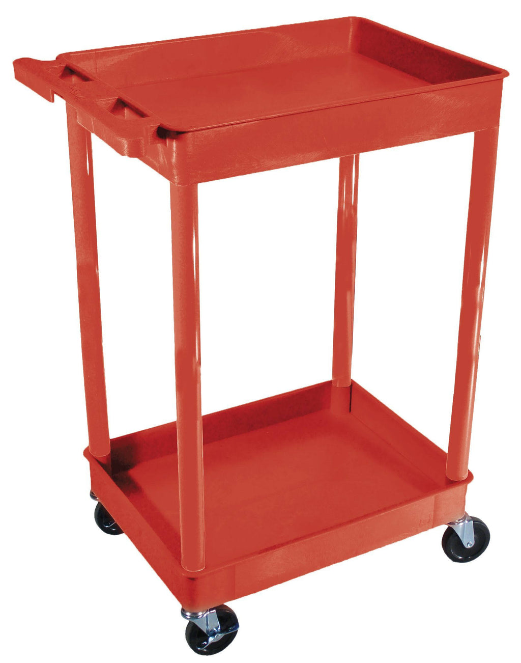 Red 2 Shelf Tub Cart X603