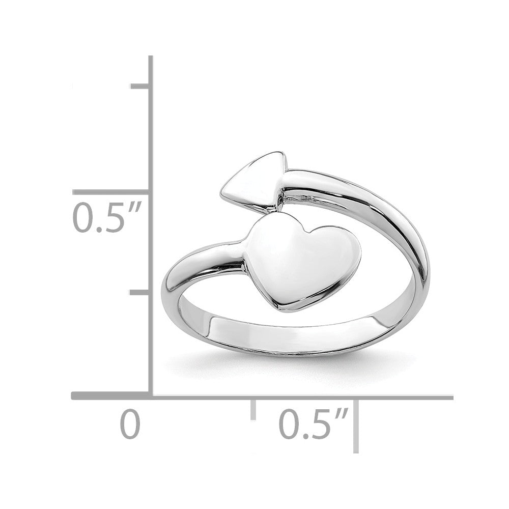 White Rhodium-plated Sterling Silver Ring S532