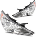 Headlight Assembly Chrome Housing Amber Reflector Clear Lens I501