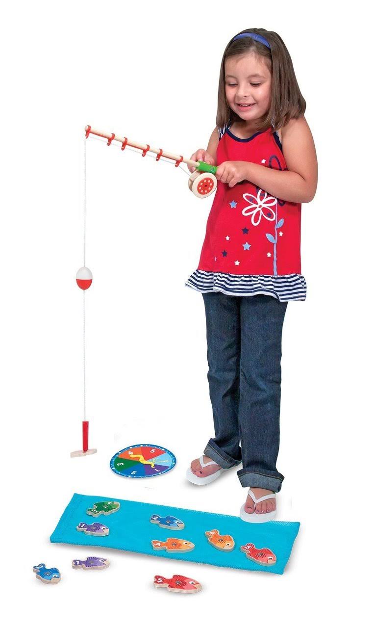 Wooden Fishing Game with 2 Magnetic Rods I541474