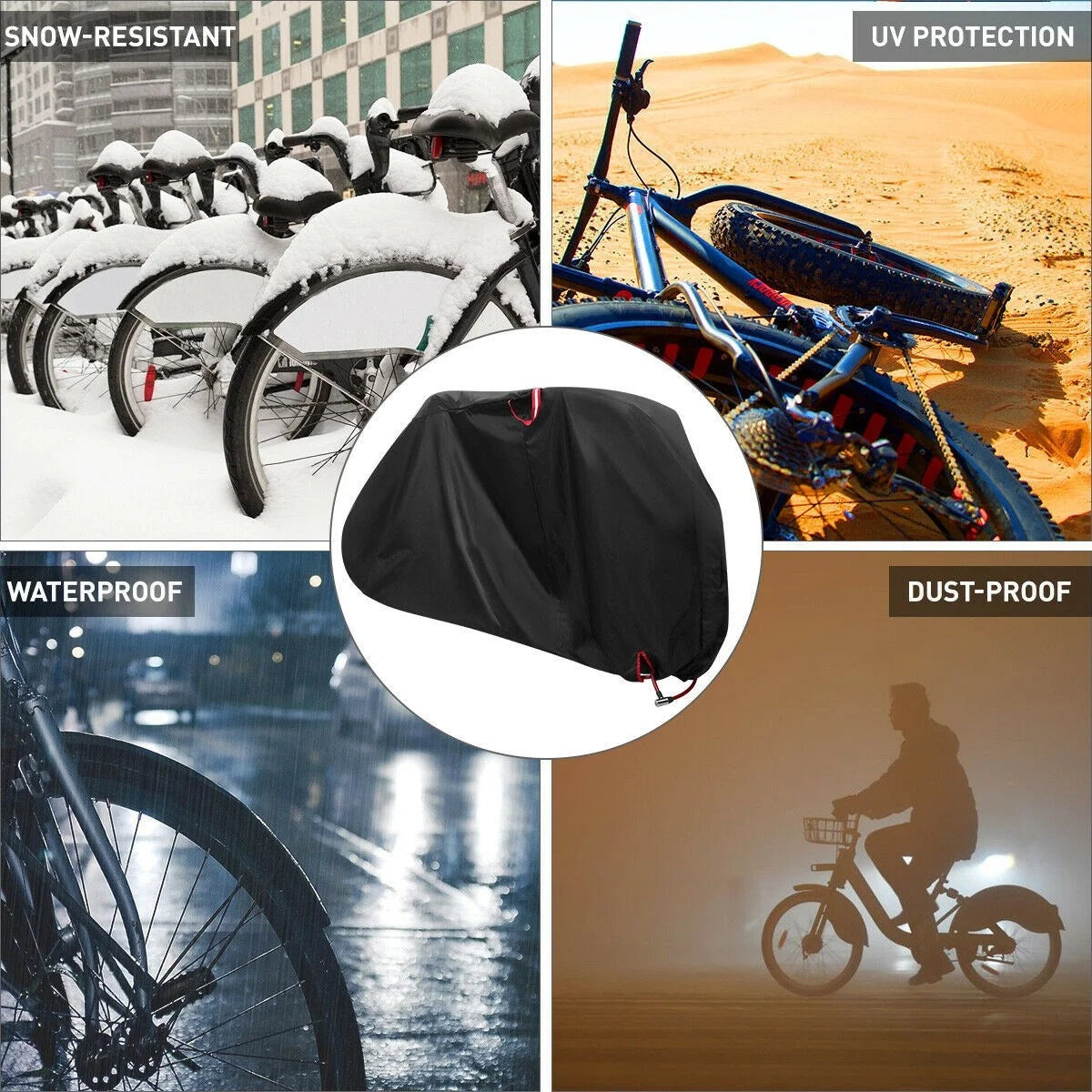 Waterproof Bike Rain Cover 210D Oxford Fabric Bicycle Protective Accessories H6709