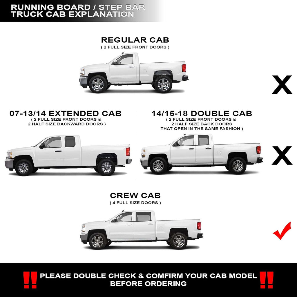 Matte Black Aluminum Running Boards J314543