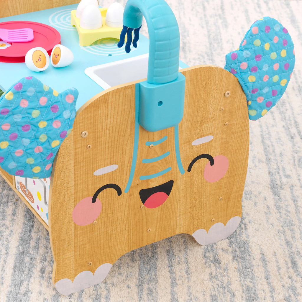 Wooden Toddler Kitchen Activity Center with 23 Accessories D30718