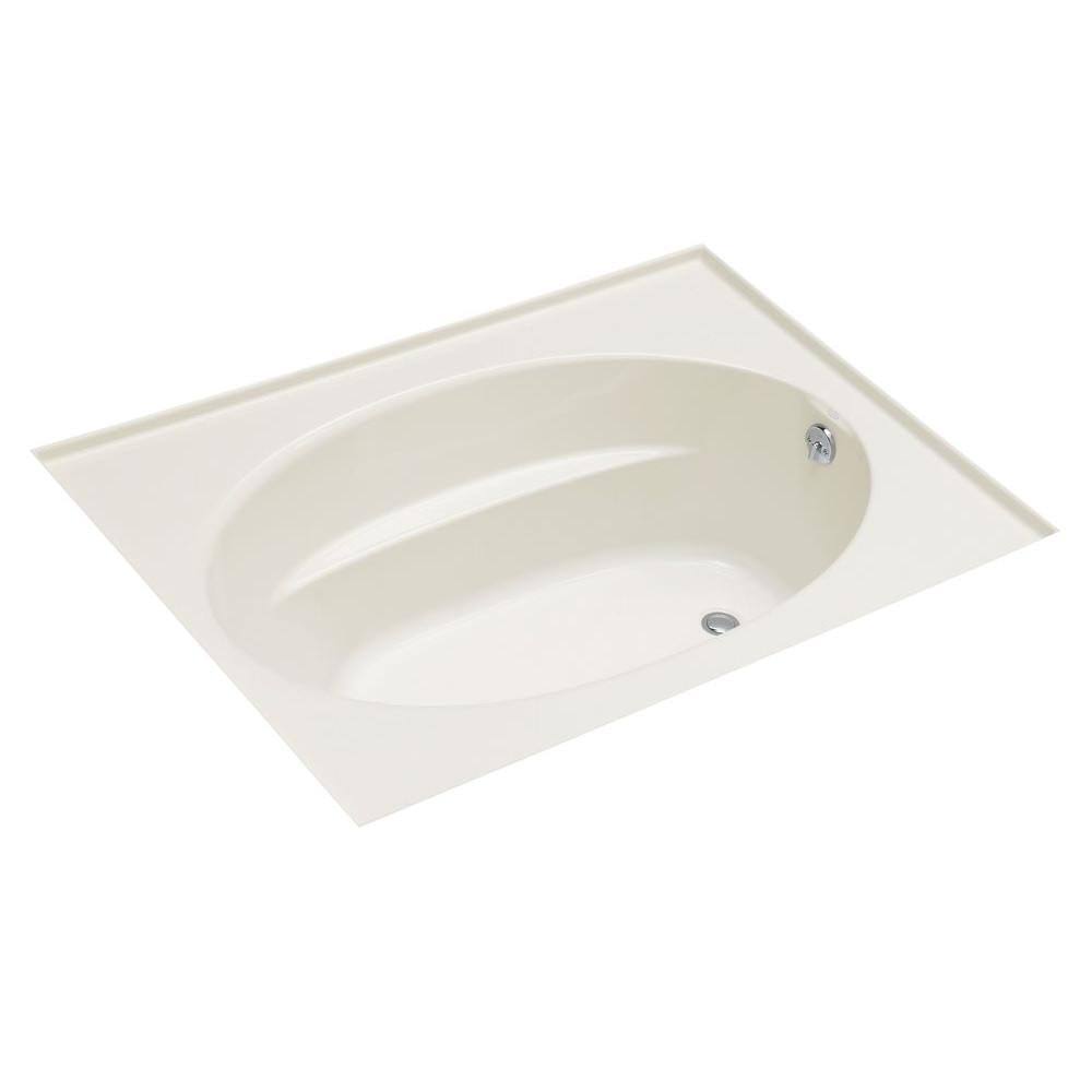 White Alcove Soaking Bathtub D9253