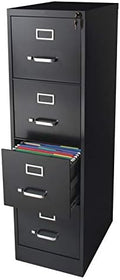 4 Drawer Letter File Cabinet in Black V47252
