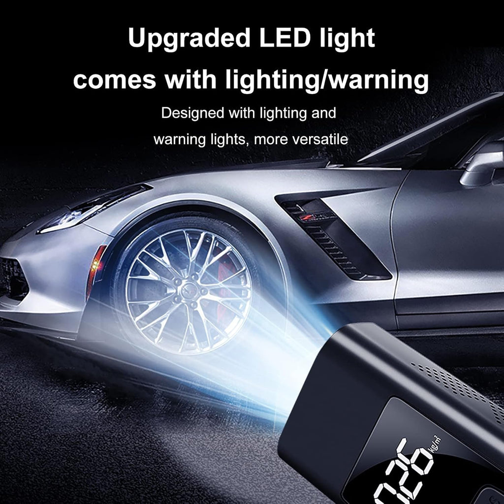 Portable Air Compressor Tire Inflator 150 Psi Wireless Electric Air Pump with Digital Pressure Gauge, LED Light, Pack of 2 E6512