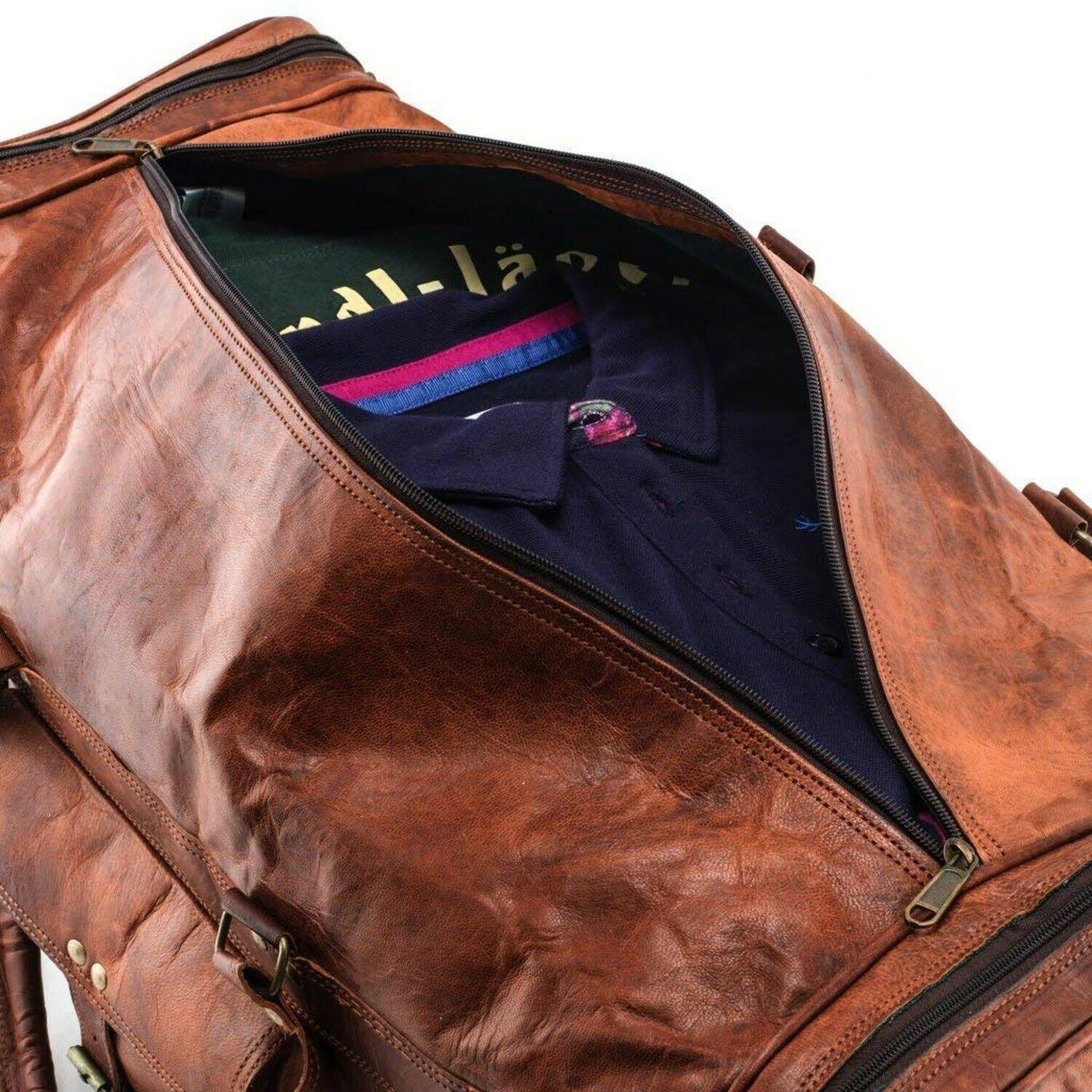 Genuine Leather Duffel Bag L987055