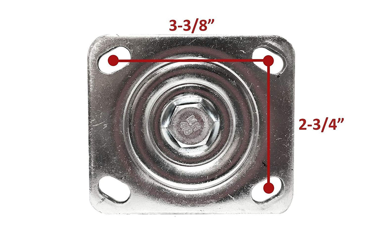 8 Large Flat Free Casters, 4 Pack E13588
