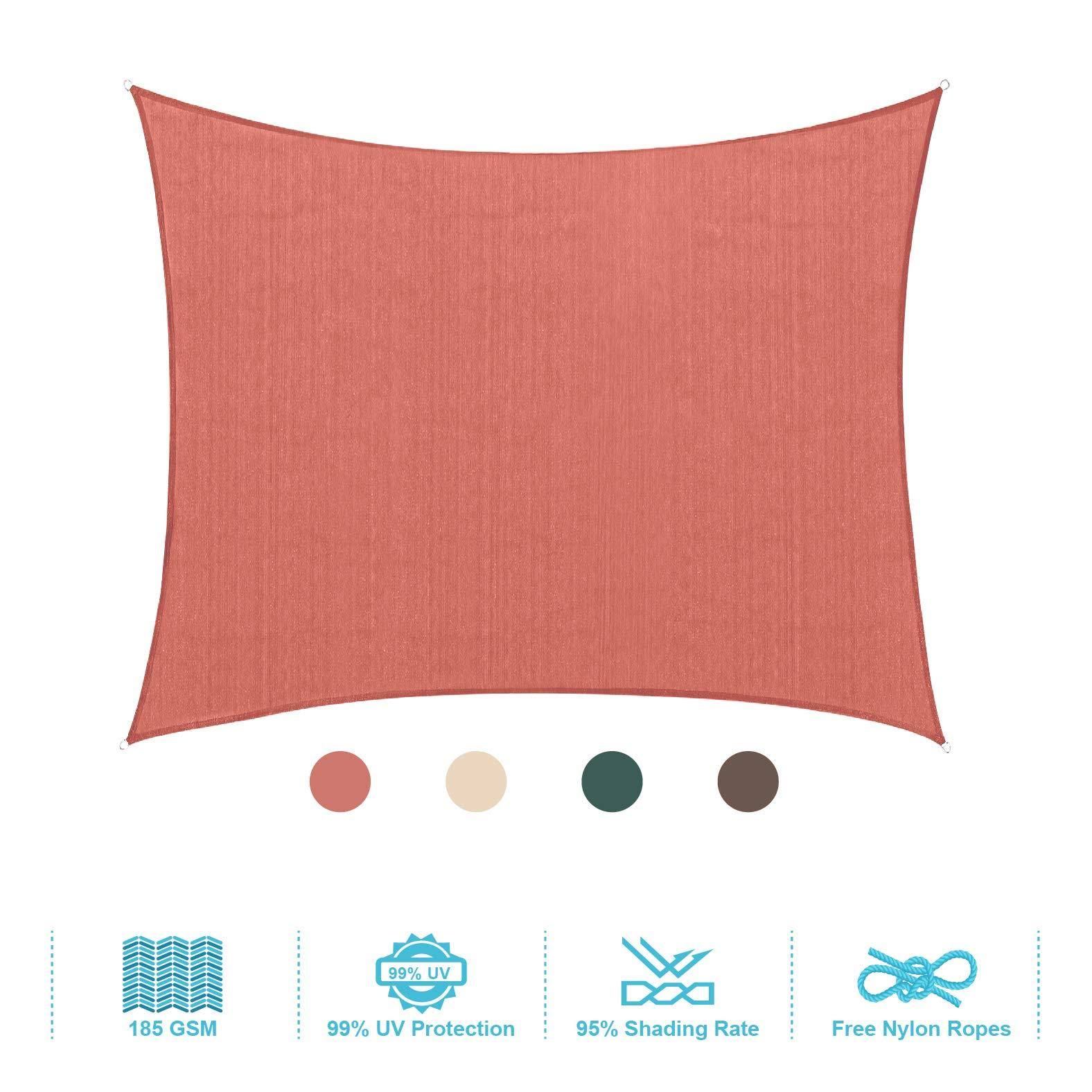 Wheat Rectangle Sun Shade Sail Patio Canopy N2076